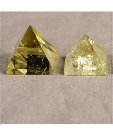 Natural Crystal Rough 3-3.5cm Natural Crystal Citrine Ornaments Pyramid Tower Home Decor Lucky - Buy Online on GoSupps.com