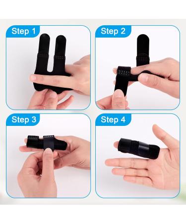 yingd 4 Pcs Finger Splints Finger Straightening Brace Finger Extension Splint Finger Stabilizer with Adjustable Fixing Belt for Arthritis Finger Trigger Broken and Strained Fingers - Buy Online on GoSupps.com