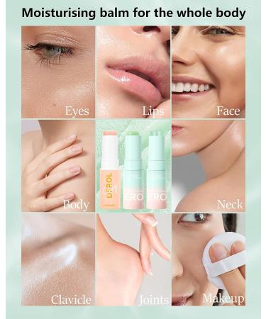 Wrinkle Repair Cooling Moisturizing Balm Stick Set for Face & Body - Collagen Hydrating Glow | Skin Care Set 01+02 - Buy Online on GoSupps.com