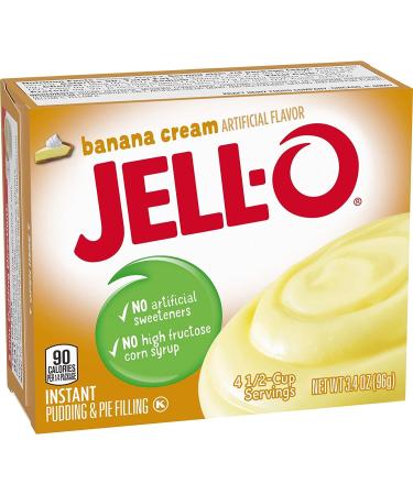 Jell-O Banana Cream Instant Pudding and Pie Filling 96 g | Pack of 8 - Buy Online on GoSupps.com