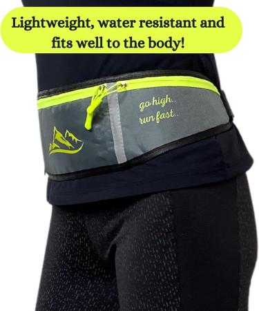 INUFYSOUL Plassers for Chore - Men's Running Bag with Hip Pocket & Sports Belt for Jogging Hiking & Fitness - Compatible with All Smartphones (Gray) - Buy Online on GoSupps.com