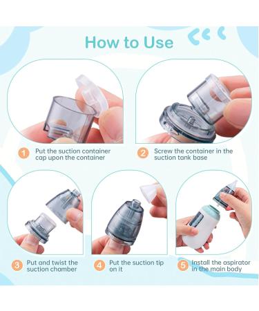 Baby Nasal Aspirator Baby Nasal Aspirator with 3 Suction Levels Electric Baby Nasal Aspirator with 4 Reusable Suction Nozzles - Buy Online on GoSupps.com