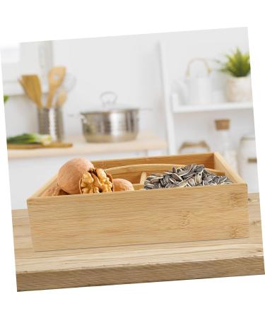 Zerodeko 4-Compartment Case 2pcs Wood Tray Veggie Tray Fruit Vegetable Platter Pole Party Wood Serving Tray Appetizer Section 25X6.5cm As Shown1 - Buy Online on GoSupps.com