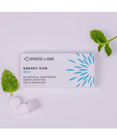 Buy Mint Natural Caffeine Energy Gum - 25mg Caffeine Sugar Free Gluten Free 48 Pieces | Boost Energy & Focus - Buy Online on GoSupps.com