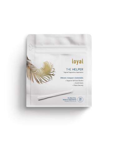 Loyal The Helper Vaginal Suppository Applicators | Efficient | Compact | Comfortable | Fits Most Brands Pills Tablets and Boric Acid Suppositories (30-Pack) 30 Count (Pack of 1)