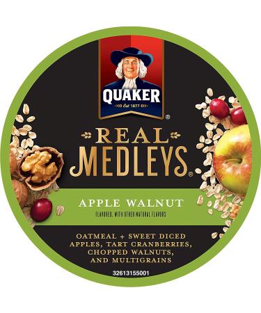 Quaker Real Medleys Apple Walnut Oatmeal Cups - 12 Convenient Servings - Buy Online on GoSupps.com