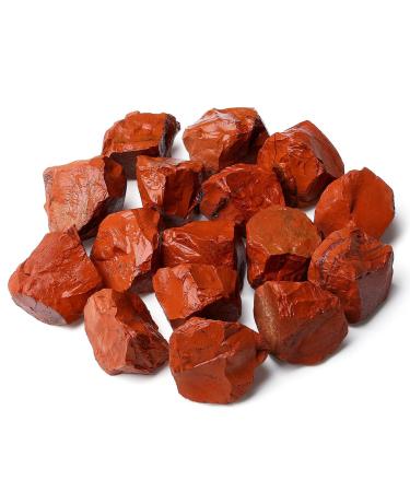 XIANNVXI Red Jasper Crystals Natural Raw Crystal Rocks Rough Stones 1" Bulk Reiki Healing Gemstones Tumbling Cabbing Fountain Rocks 0.45lb Red - Jasper