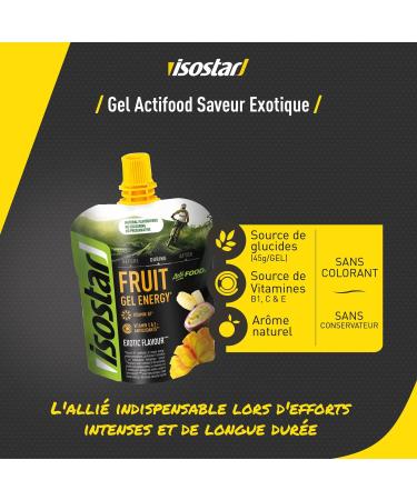 Isostar - Actifood Exotic Fruits - Energy Gel Source of Carbohydrates and Vitamins - Energy Supply - 199482 - Buy Online on GoSupps.com