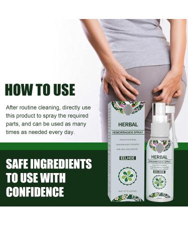 Natural Herbal Hemorrhoids Spray for Fast Relief | Soothing Itching & Burning | Heal Anal Fissures - 1 Piece - Buy Online on GoSupps.com