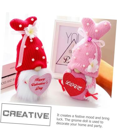 ORFOFE Valentine Gnome House Decorations for Home Mr Mrs Plush Gnome Wear-Resistant Gnome Decor Toy Desktop As Shown 2 111x9x26cm - Buy Online on GoSupps.com
