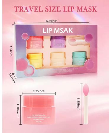 Lip Sleeping Mask Set-5 Pcs Moisturize & Nourish Lip Balm Hydration for Dry Cracked Lip Deep Hydrating Lip Moisturizer Overnight Lip Mask Lip Scrub Softening Exfoliator Christmas Lip Care Gift Kit 1 count (Pack of 5) - Buy Online on GoSupps.com