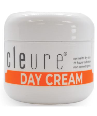 Cleure Anti-Aging Day Cream & Facial Moisturizer w/Pure Shea Butter for Sensitive Skin - Fragrance Free  Gluten  Salicylate and Paraben Free (2 oz  Pack of 1) 2 Ounce (Pack of 1)