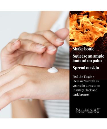 Millennium Tanning Insanely Black 60x Mega Tingle Dark Tanning Lotion - 13.5 oz - Buy Online on GoSupps.com