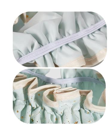 Qeuly 2 Pack Waterproof Reusable Shower Cap for Women - Black/Pale Green Butterfly Design - Buy Online on GoSupps.com