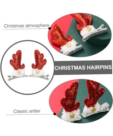 minkissy 2 Pairs Elk Sequin Barrette Reindeer Hair Pin Christmas Mini Headdress Xmas Costume Hair Clip Holiday Party Hair Clips for Kids Christmas Hairpin Gift Sequins Girl Fabric - Buy Online on GoSupps.com
