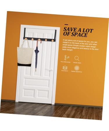 FELTECHELECTR Door Hook Coat Hangers Hat Hanger Towel Rack Hanging Organizer for Coat No Punching Metal Door 50X8cm Black - Buy Online on GoSupps.com