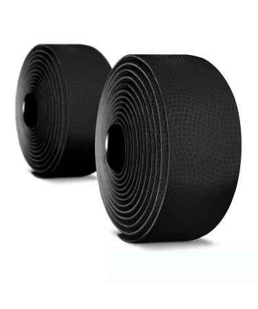 ALIEN PROS Bike Handlebar Tape PU (Set of 2) Black Red White Pink Blue - Enhance Your Bike Grip with These Bicycle Handle bar Tape - Wrap Your Bike for an Awesome Comfortable Ride Black - Set of 2