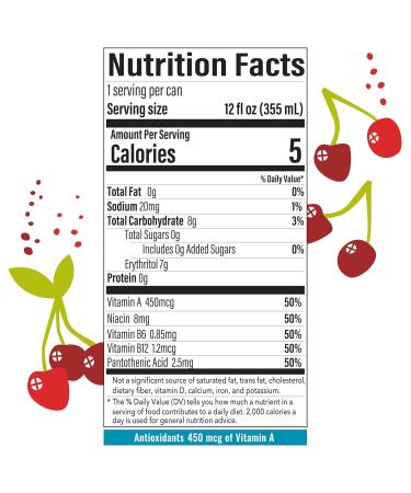 BUBBL R Wild Cherry Chill r - Antioxidant Sparkling Water with Caffeine 0g Sugar Gluten-Free All-Natural Flavors | 12 Pack (12 Fl Oz Cans) - International Shipping Available - Buy Online on GoSupps.com