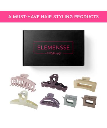 Elemensse Hair Claw Clips Variety Pack - Assorted Sizes & Colors for Women - Ideal for Thin & Thick Hair - Buy Online on GoSupps.com
