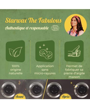 STARWAX The Fabulus - Green Clay - Deodorises Cleans Degreases Fragile Surfaces - Absorbs Moisture - 100% Natural Origin - Ecocert Certified - Made in France - 800 g - Buy Online on GoSupps.com