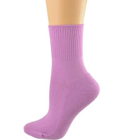Sierra Socks Diabetic Hi-Ankle Cotton Socks - Ribbed & Wide Calf, Arthritic Cushioned, Arch Support - Blue Atoll/Golden/Grape - Buy Online on GoSupps.com