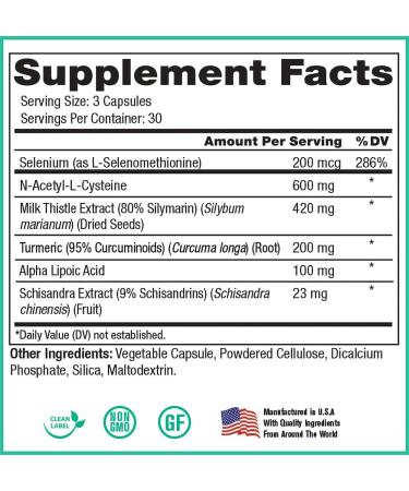 Peak Liver Support | Milk Thistle Liver Cleanse & Detox Supplement - 90 Capsules - Buy Online on GoSupps.com