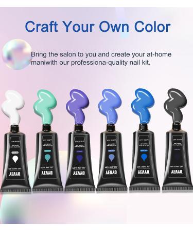 Poly Gel Nail Kit: 6 Colors, Nail Lamp, Extension Kit, Top Base Coat, Builder Tools - Ideal for Beginners - Buy Online on GoSupps.com