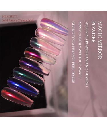 Aurora Chrome Nail Powder - Multi Mirror Effect & Mermaid Neon Glitter for Stunning Manicure | Ice Cream Pigment Decor - Color 10 - Buy Online on GoSupps.com