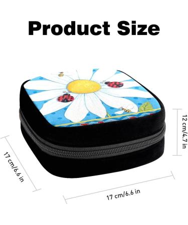 GIAPB Period Bag - Sanitary Napkin Storage & Makeup Pouch - Welcome Daisies & Bee - Color 4136 - Buy Online on GoSupps.com