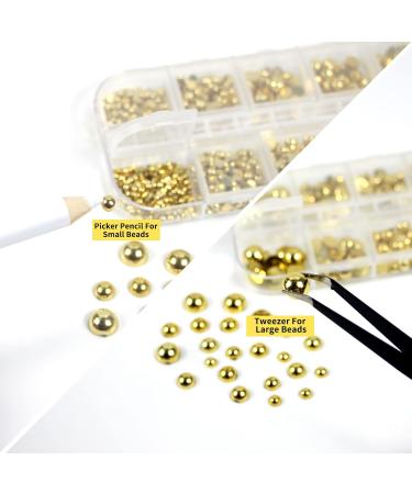 5060 PCS Gold Flatback Pearls and Rhinestones Kit for Nails and Crafts - Rhinestones and Pearls Embellishments for Makeup, Shoes, Clothes, and Accessories - Buy Online on GoSupps.com