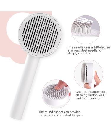 Best Self-Cleaning Pet Brush for Cats - Remove Loose Hair Effortlessly | Long & Short Hair - Unlocking Button | International Shipping Available - Buy Online on GoSupps.com