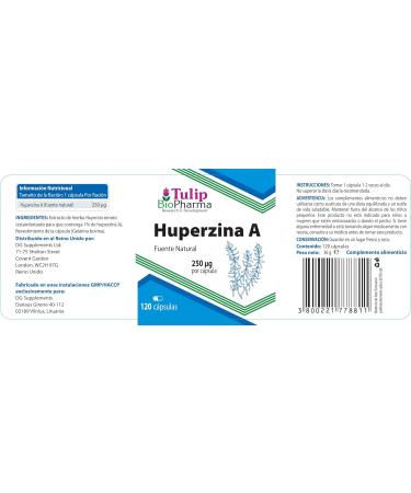 Huperzine A 250mcg 120 Capsules | High Strength Supplement, 3rd Party Lab Tested, Gluten & GMO Free - Buy Online on GoSupps.com