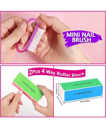 18Pcs Nail File Buffer Block Set for Gel Nails | 100/180 Grit Coarse Buffing | Reusable Finger & Toenail Files | 7-Way + 4-Way Nail Smoother - Buy Online on GoSupps.com