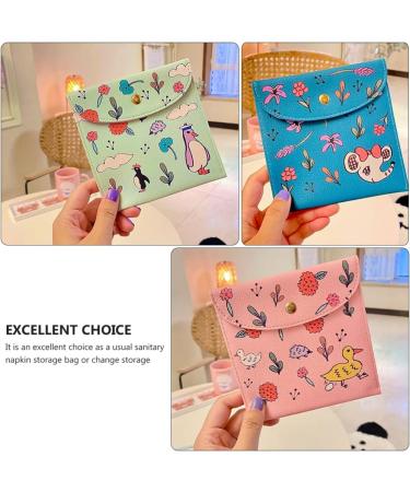 EXCEART Menstrual Pad Bag Organizer Set for Women - Travel Wallet & Coin Purse - Napkin and Diaper Storage - Toiletry Bag for Girls - Buy Online on GoSupps.com