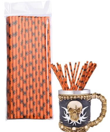 Halloween Paper Straws | 25Pcs Halloween Party Paper Straws Party Straws Drinking Straws Milk Tea Straws Juice Straws for Halloween Party Favors Bondoo - Buy Online on GoSupps.com