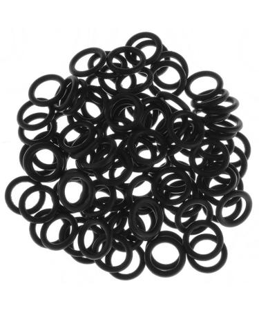 PiercingJ 100pcs Black O-Ring for Ear Piercing Gauge Kit 14G 12G 10G 8G 6G 4G 2G 0G 00G 1/2". 3/4" For Gauge 00G10MM