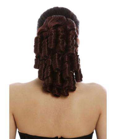 WIG ME UP - 2213-HT-33 Hairpiece braid curls spiral curls ringlets corkscrew curls Baroque Victorian mahogany brown