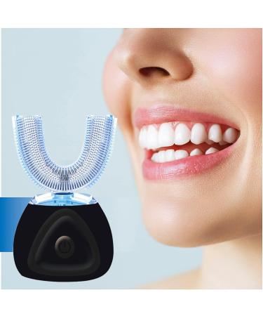 360 Automatic Ultrasonic Toothbrush - Wireless Black Electric Tooth Whitener with Timer for Adults - Best Sound Tooth Cleaning Device - Buy Online on GoSupps.com