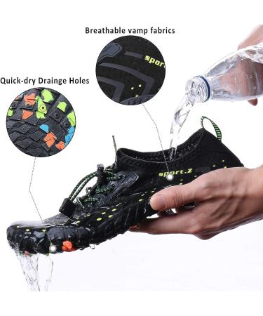 PENGCHENG Water Shoes Quick Dry Barefoot Athletic for Swim Diving Surf Yoga - Black - Buy Online on GoSupps.com