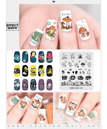 KADS Nail Art Stamping Plates Set Image Template Stencils Pattern with Stamping Plates Holder Case Organizer (ZO013) - Buy Online on GoSupps.com