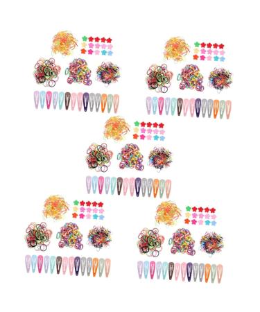 minkissy 5 Sets Children's Headgear Hair Clips Girl Hair Ponytail Holders Small Hairpins Snap Clips Kids Hair Accessory Kit Girls Hair Rope Kids Suit Bracket Fashion Rubber Band Baby