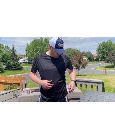Feooohosi Men's Large Size Swim Shirt Rash Guard - Plus Size 3XL Short Sleeve Beach T-Shirt in Gray - Buy Online on GoSupps.com