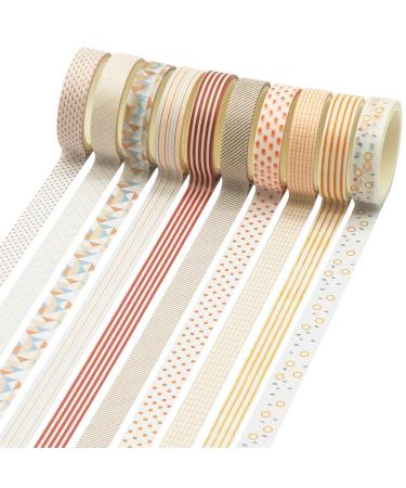 Knaid 40 Rolls Slim Washi Tape Gift Box Set - Decorative Paper Tapes for Scrapbooking & DIY Crafts - 10mm Wide - Ideal for Bullet Journals & Planners (Minimalist Design) - Buy Online on GoSupps.com