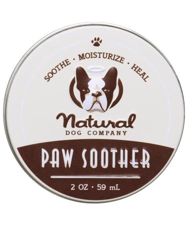 Natural Dog Company Paw Soother Balm, 2 oz. Tin, Dog Paw Cream and Lotion, Moisturizes & Soothes Irritated Paws & Elbows, Protects from Cracks & Wounds 2oz Tin