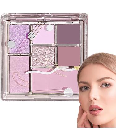 Natural Eyeshadow Palettes | 7 Colors Colorful Matte and Shimmer Pressed Eyeshadow Professional Waterproof Glitter Makeup Palette Eye Shadow for Women and Girls Dtt Streamer Iris No. 19 - Buy Online on GoSupps.com