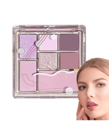 Colorful Eyeshadow Palette 7 Colors Colorful Matte and Shimmer Pressed Eyeshadow - Professional Waterproof Glitter Makeup Palette Eye Shadow for Women and Girls Gift Hersil Streamer Iris No. 19