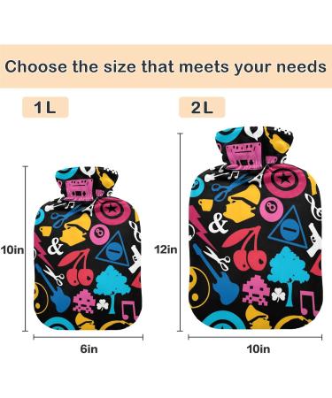 Naanle 2L Music Heat Bottle - Transparent Hot Water Bottle for Pain Relief & Therapy | Large Warmers for Bed Hands & Feet - Buy Online on GoSupps.com