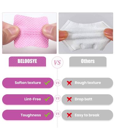 Lint Free Nail & Eyelash Glue Wipes 400 PCS - Super Absorbent Non-woven Fabric - Nail Polish Remover - Lash Extension & Nail Supplies - Pink, 200 Count x 2 - Buy Online on GoSupps.com