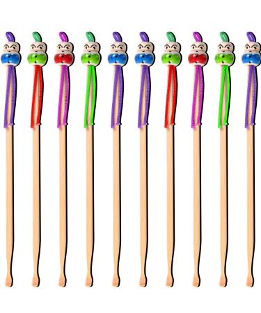 10 Pack - Bamboo Ear Spoon Portable Ear Pick Earwax Cleaning Tools Removal Ear Cleaner Spoon Ear Clean Tool