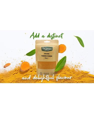 Thames Organic Turmeric Powder - 100% Pure & Natural, GMO-Free, Certified Organic - 250g Pack - Ideal for Cooking & Baking - Buy Online on GoSupps.com